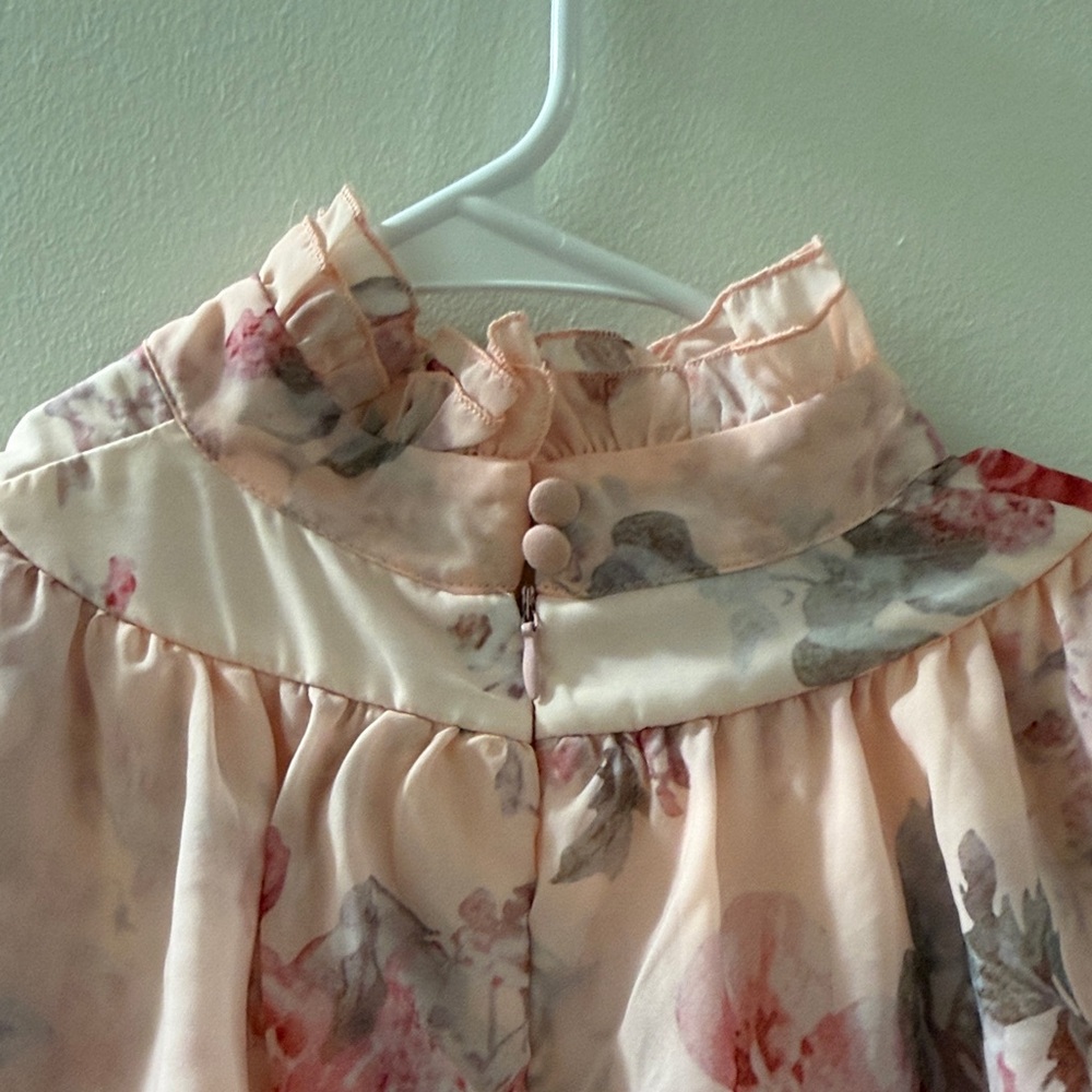 Floral Ruffle Long Sleeve Dress - Picture 4 of 4